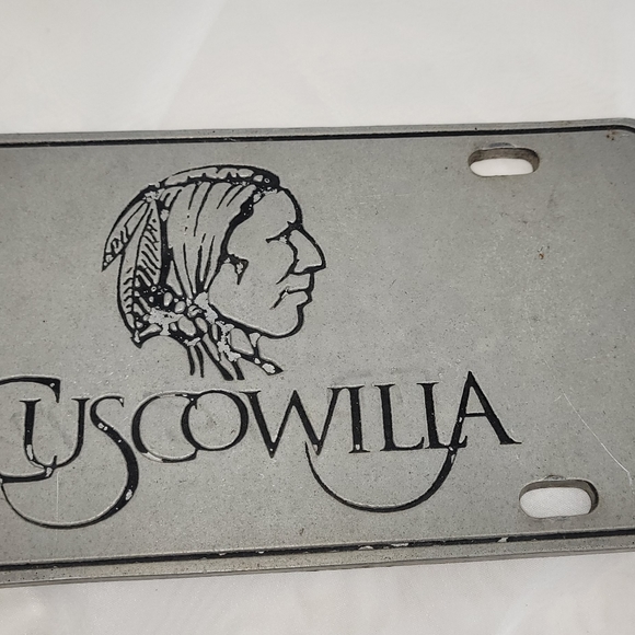 Vintage Cuscowilla Embossed Pewtarex License Plate RARE! - Picture 2 of 4